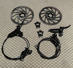 SRAM Code Silver Stealth in schwarz VR+HR inkl. Bremsscheibe