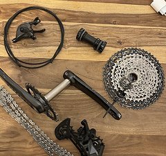 Shimano Xt/Slx schaltgruppe, 12 fach, 175mm kurbel, BSA,