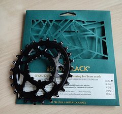 Absolute Black oval chainring for Sram 3bolts, 26t., 6mm offset