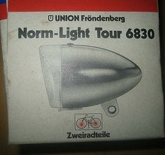 Union Scheinwerfer Norm-Light Tour 6830, orig. 60-80er Jahre, verchrom