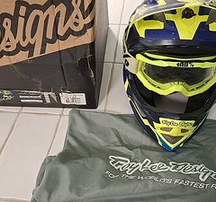 Troy Lee Designs Speedcode Yellow Blue XS inkl. 100% google
