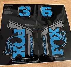 Fox Racing Shox Decals Fox 36/38/40 Türkis/Turquoise (z.B. für Yeti)
