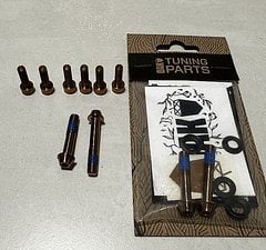 Oak Components SCHRAUBEN SET KUPFER COPPER. TITAN BREMSSATTEL