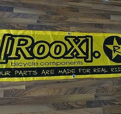 Roox Bicycle Components Bike Parts Banner retro kult mtb downhill Fahne Werbebanner