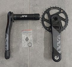 SRAM XX Kurbelset inkl. Kettenblatt, Kurbelschutzkappen & Pedalringe