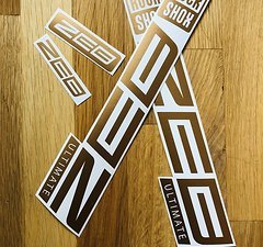 Stickerworkshop Rock Shox Zeb Ultimate Gabel Decal Set - Kupfer Metallic