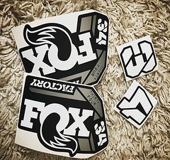 Stickerworkshop Fox 34 Factory 2021 Aufkleber Satz - Matt Weiß/Matt Silber/Matt Schwarz