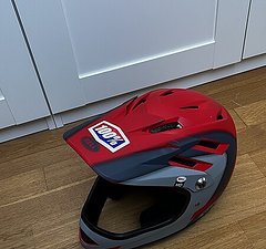 Bell Sanction Fullface-Helm – Mattrot/Grau, 2 Stück, wie neu