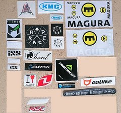 Verschiedene Aufkleber Sticker Decals MTB Mountainbike Enduro