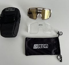 Scicon AEROWATT Fahrrad Brille weiß verspiegelt bronze, TOP!