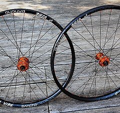 Panchowheels (new) Vibe 29" orange custom enduro handbuildt wheelset, NEU!!