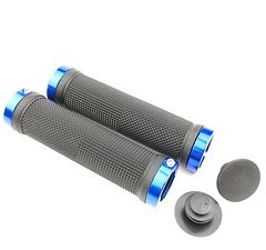 MTB Mountainbike Griffe Lock-on Schraubbar Blau