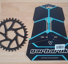 Garbaruk Kettenblatt 34 Sram BB30 0mm offset neu rund schwarz