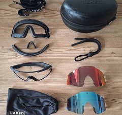 Naked Optics The Falcon Sportbrille XL-Paket neuwertig