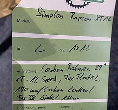 Simplon Rapcon XT-Carbon, Größe L