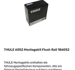 Thule Montagekit Flush Rail 186052 Ford Focus Turnier
