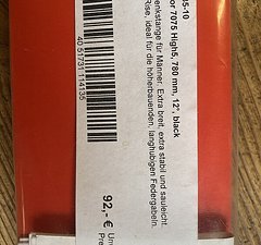Syntace Vector 7075 High5 780mm 12"