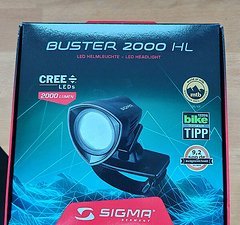 Sigma Buster 2000 HL LED Helmlampe 2025 NEU OVP + Lenkerhalter