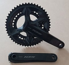 Shimano KURBELGARNITUR  Shimano 105, 12-fach 50/34 172,5 mm Länge NEU !!!