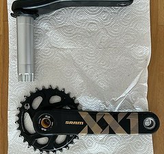 SRAM SRAM SRAM DUB XX1 Kurbelset 170mm schwarz/gold 30T Kettenblatt