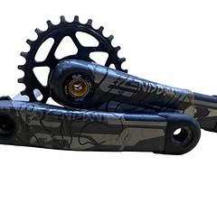 SRAM Truvativ Descendant 165mm DUB Carbon Kurbel inkl. oval Kettenblatt 28T