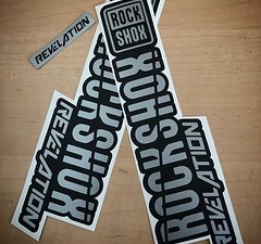 Stickerworkshop Rock Shox Revelation 2018/2019 Edition - Matt Silber/Matt Schwarz Design