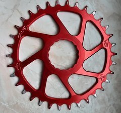 Cruel Components Kettenblatt rot 34 Zähne 4mm Offset  Cinch( RaceFace ect.)