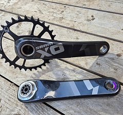 SRAM XO1 Carbon Kurbel, 170mm inkl. 32T Sram Kettenblatt wie Innenlager