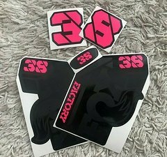 Stickerworkshop Fox 38 Factory Aufkleber Satz - Neon Pink/STEALTH Design