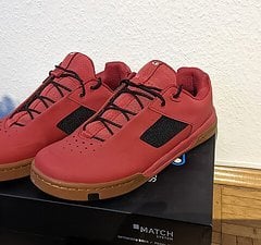 Crankbrothers Stamp Lace Flat Pedal MTB Schuhe rot in Größe 44,5