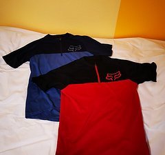 Fox Racing Ranger T-Shirts Set Rot und Blau