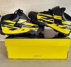 Mavic Deemax Pro MTB Schuhe schwarz/gelb inkl. Shimano Cleats Gr.44 NEU!
