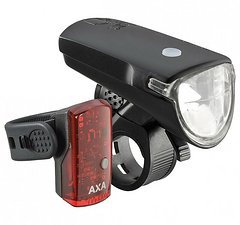 AXA Greenline 40 Set Fahrrad Akku Beleuchtung Licht Set
