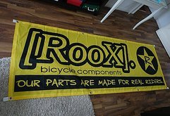 Roox Bicycle Components Bike Parts Banner retro kult mtb downhill Fahne Werbebanner