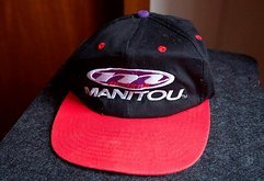 Manitou MTB Vintage Basecap, Farbe schwarz/rot