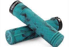 Gusset Components GUSSET S2 Extra Soft Lock-on-Griffe, Black/Teal Swirl