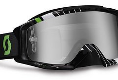 Scott Tyrant Race Black Green / Lime Silver Chrome Works Goggle NEU & OVP