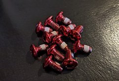 Ohne Marke 12x Schrauben f. 6-Loch Bremsscheiben Torx T25 Linsenkopf rot *NEU*