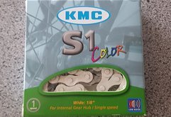 KMC Kette  S1 1/2 x 1/8 Colour weiß 112 Glieder BMX Fixie
