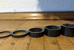 Ohne Marke Carbon Vorbau Spacer Set 1 1/8" (5 Stück) 3/5/10/15/20 mm *NEU*