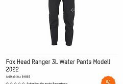 Fox Head Ranger 3 L Water Pants