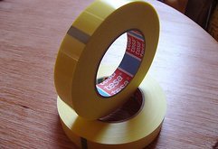 Tesa 2xTesa4289 Strapping Felgenband 19 und 25mm(66 Meter) Tubless Yellow-Tape,
